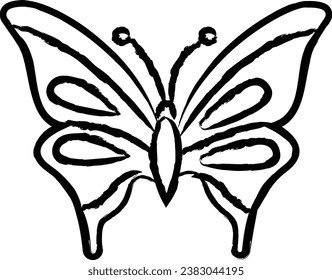 Butterfly hand drawn vector illustration