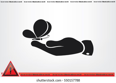 butterfly, hand icon vector illustration eps10.