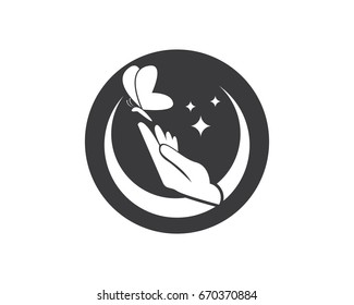Butterfly In Hand Logo