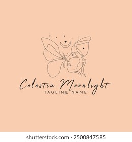 Butterfly  hand logo design template.