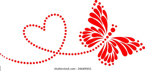 Butterfly, Heart, Forever Love, Valentine´s Day