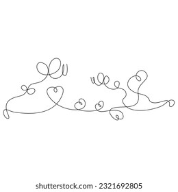 butterfly and heart illustration in continuous line art style. used for decoration and background. black line sketch on white background