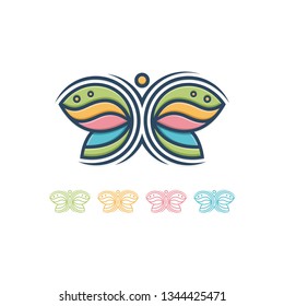 butterfly & human logo design
