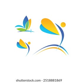 Butterfly and Human Vector Logo Design
