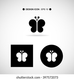 Butterfly icon 1 great for any use. Vector EPS10.
