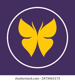 Butterfly Icon abstract beautiful purple background vector illustration design