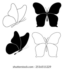 butterfly icon button, vector, sign, symbol, logo, illustration, editable stroke, flat design style isolated on white linear pictogram
