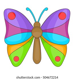 Butterfly icon. Cartoon illustration of butterfly vector icon for web