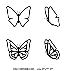 Butterfly icon collection. Butterfly icon in line style