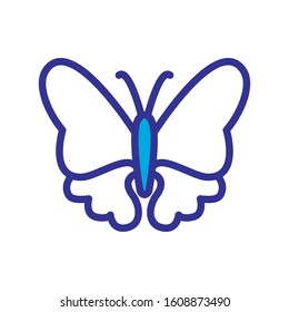 butterfly icon, color style design