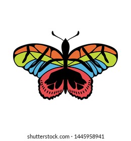 Butterfly Icon. Colored Design. EPS 10 vector illustration.