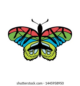 Butterfly Icon. Colored Design. EPS 10 vector illustration.