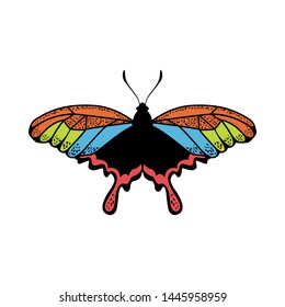 Butterfly Icon. Colored Design. EPS 10 vector illustration.