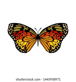 Icono de mariposa. Diseño de colores. Ilustración vectorial EPS 10.