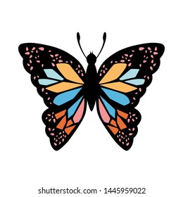 Butterfly Icon. Colored Design. EPS 10 vector illustration.