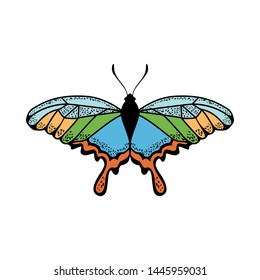 Butterfly Icon. Colored Design. EPS 10 vector illustration.