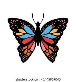 Butterfly Icon. Colored Design. EPS 10 vector illustration.