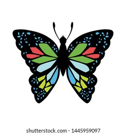 Butterfly Icon. Colored Design. EPS 10 vector illustration.