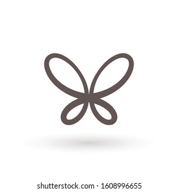 butterfly icon. Concept Logo Design Template Set of silhouette of butterfly, vector illustration