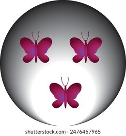butterfly icon design eps 10