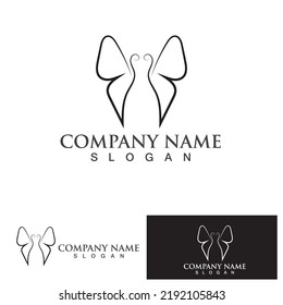  Butterfly icon design logo vector