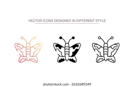Butterfly icon design with white background stock illustration