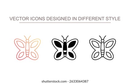 Butterfly icon design with white background stock illustration