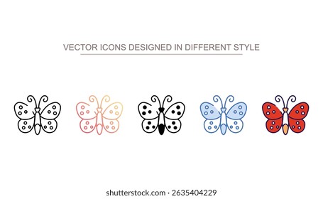 Butterfly icon design with white background stock illustration