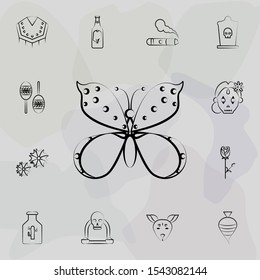 Butterfly icon. Dia de muertos icons universal set for web and mobile