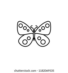 butterfly icon. Element of butterfly icon for mobile concept and web apps. Thin line butterfly icon can be used for web and mobile on white background
