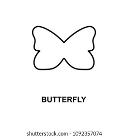 butterfly icon. Element of simple web icon with name for mobile concept and web apps. Thin line butterfly icon can be used for web and mobile on white background