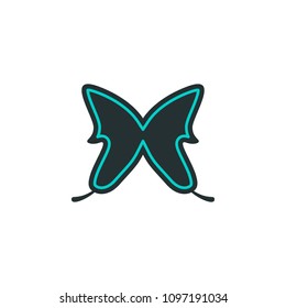 butterfly icon. Element of web icon with one color for mobile concept and web apps. Isolated butterfly icon can be used for web and mobile on white background