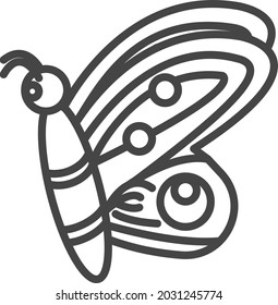 Butterfly Icon. Fall icon Set . Line Style 