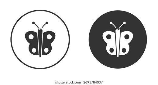 Icono de la mariposa. cartel plano lleno para el concepto móvil. Gráficos de Vector