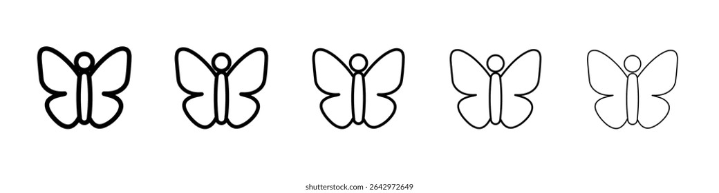 Butterfly icon Flat design on isolated background