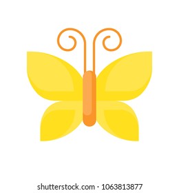 butterfly icon, flat design vector