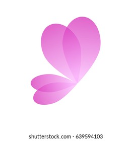 Butterfly icon. Flat design. Vector illustration.