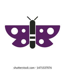 butterfly icon. flat illustration of butterfly - vector icon. butterfly sign symbol