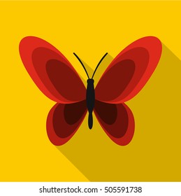Butterfly icon. Flat illustration of butterfly vector icon for web
