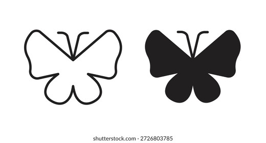 Icono de mariposa icono plano simple. Versión Liner - Vector de stock.