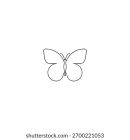 Butterfly icon flat vector design.