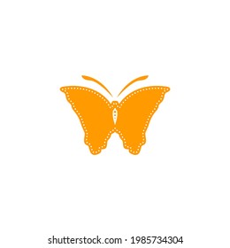 Butterfly icon flat vector illustration