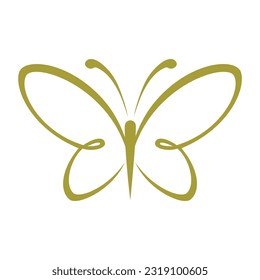 Butterfly icon flat. Vector image