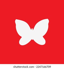 Butterfly icon, graphic resource template, vector illustration.