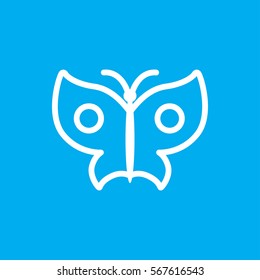 butterfly icon illustration isolated vector sign symbol
