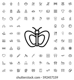 butterfly icon illustration isolated vector sign symbol. Baby icons vector set.