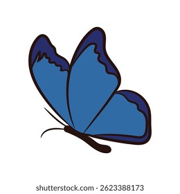 Butterfly icon illustration. Butterfly sticker. Butterfly Cartoon Style Vector illustration