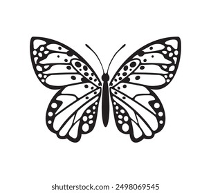 butterfly icon illustration useful for tattoo designs