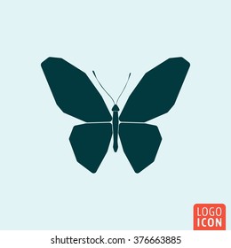 Butterfly icon. Butterfly icon isolated minimal design. Vector illustration.