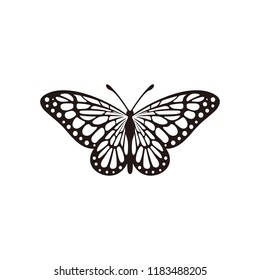 Butterfly icon isolated on white background